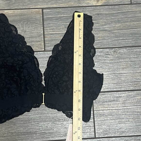 NWT $58 Free People X HAH Got Ur Back Bra Small Black Lace Bralette Adjustable - Picture 9 of 13